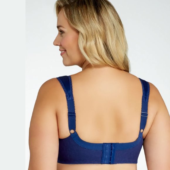 40DD Playtex Women's 18 Hour Original Comfort Strap Wirefree Bra in SAILOR BLUE - Picture 2 of 8